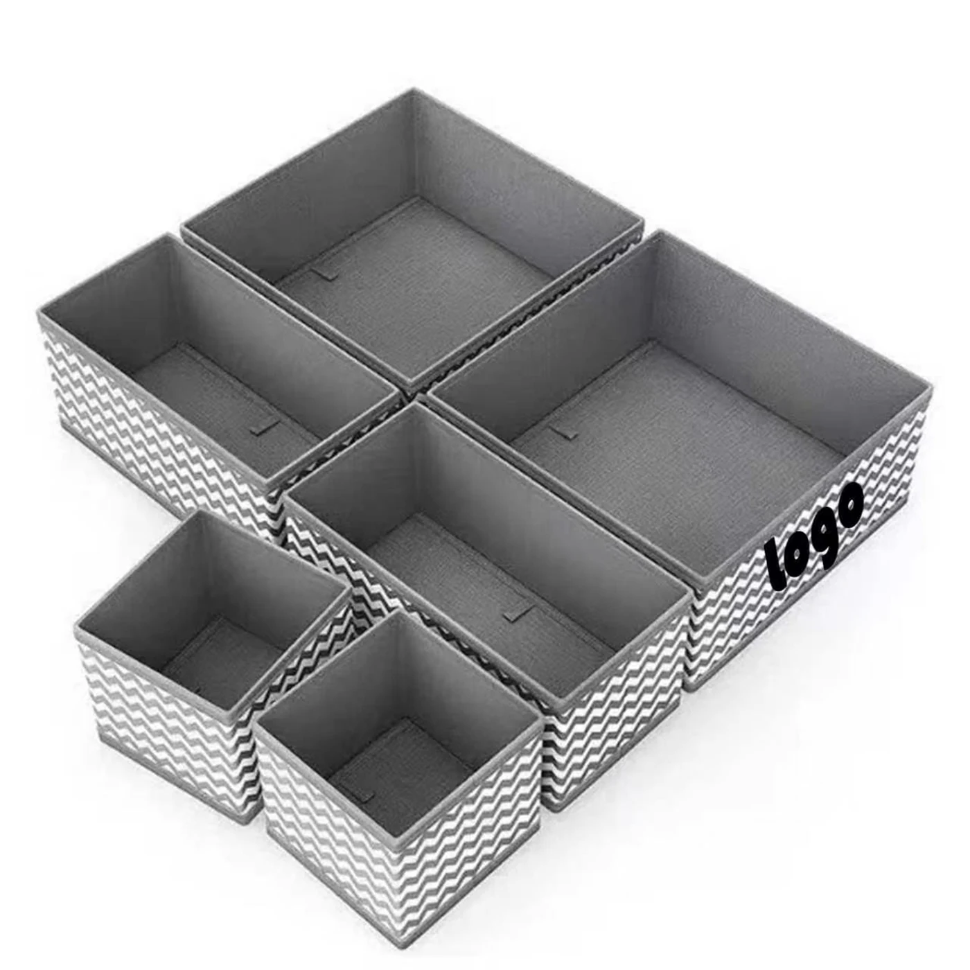 6-Piece Fabric Storage Boxes For Clothes And Wardrobe Organization